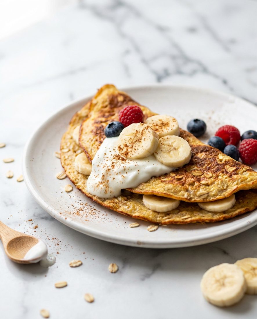 Omlet bananowo owsiany