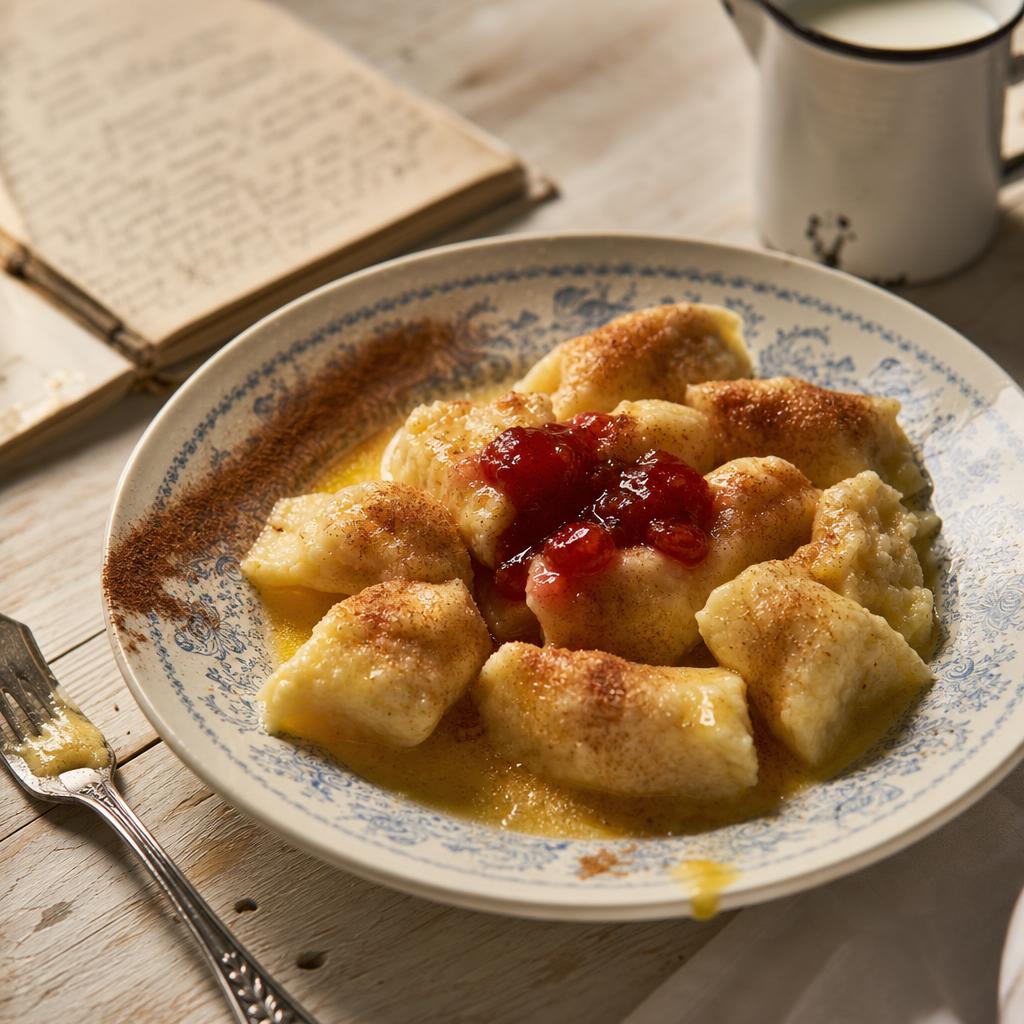 Leniwe pierogi z masłem i cynamonem