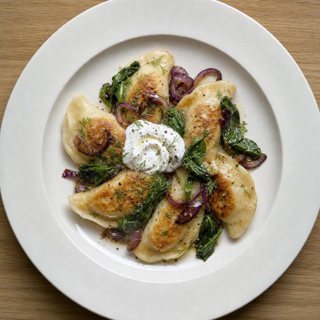 Pierogi ruskie z koperkiem