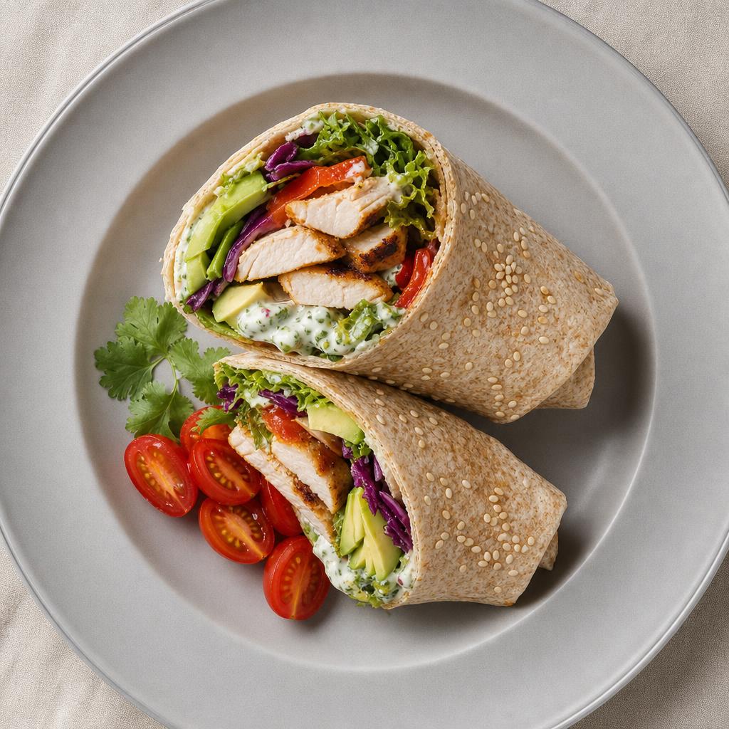 Wrap z kurczakiem i warzywami